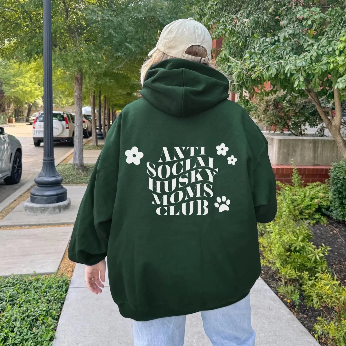 Antisocial Husky Mom Hoodie