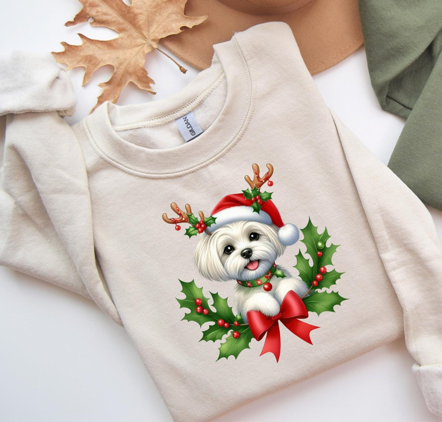 Christmas Maltese Dog Sweater