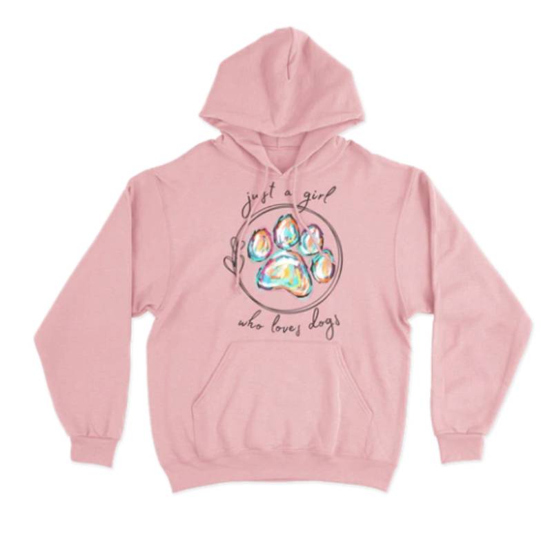 Just A Girl Hoodie Rosa L