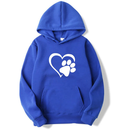 Heart & Dog Paw Hoodie