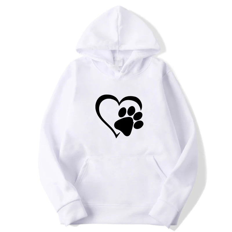 Heart & Dog Paw Hoodie