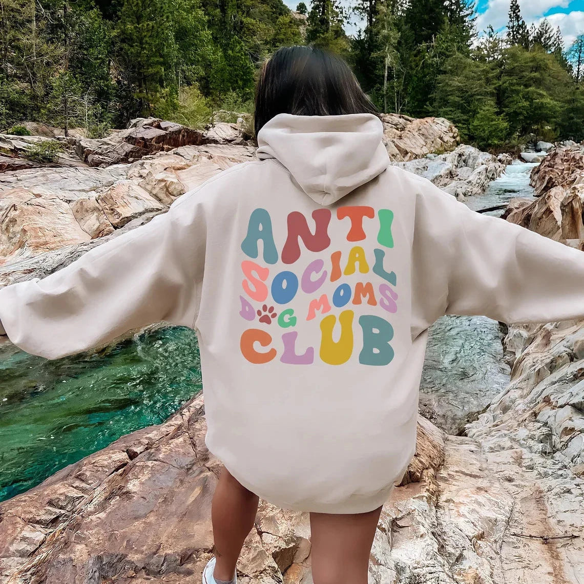 Anti Social Dog Mom Hoodie V2