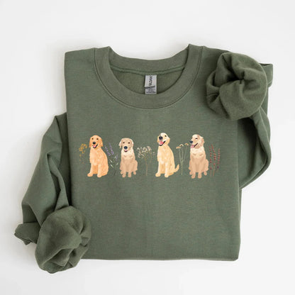 Floral Golden Retriever Sweater